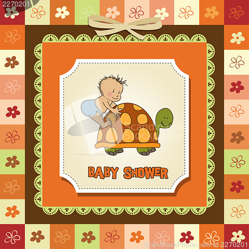 Image of funny baby boy announcement card