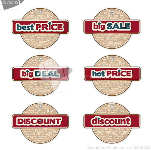 Image of promotional labels set