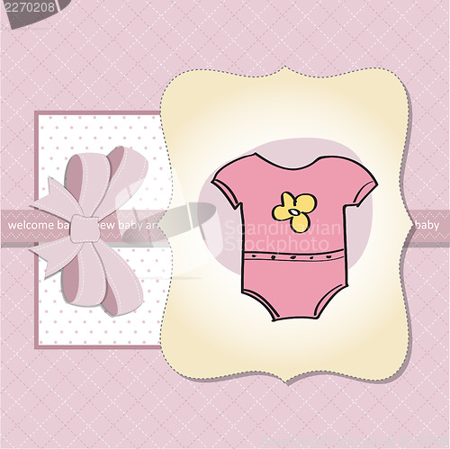 Image of new baby girl announcement card