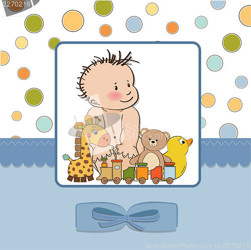 Image of baby boy shower card
