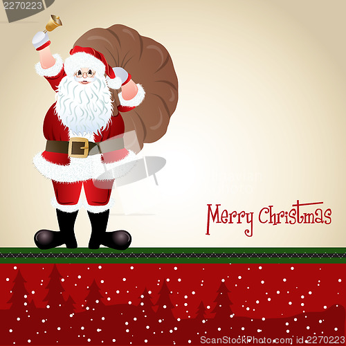 Image of Santa Claus, greeting card design