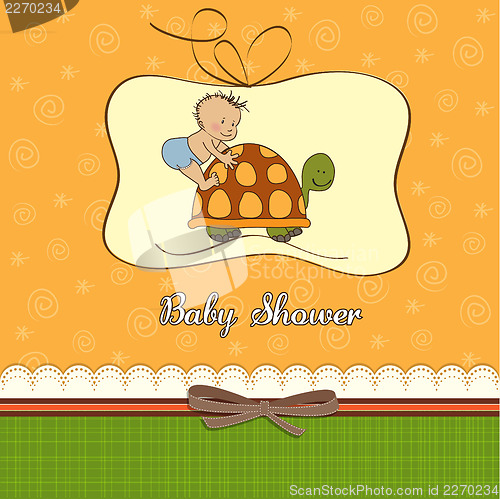 Image of funny baby boy announcement card