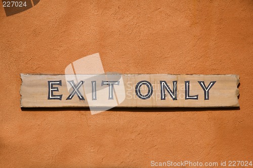 Image of Exit only sign