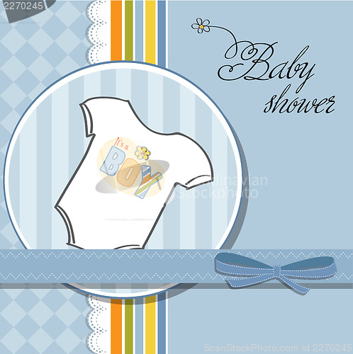 Image of baby boy announcement card