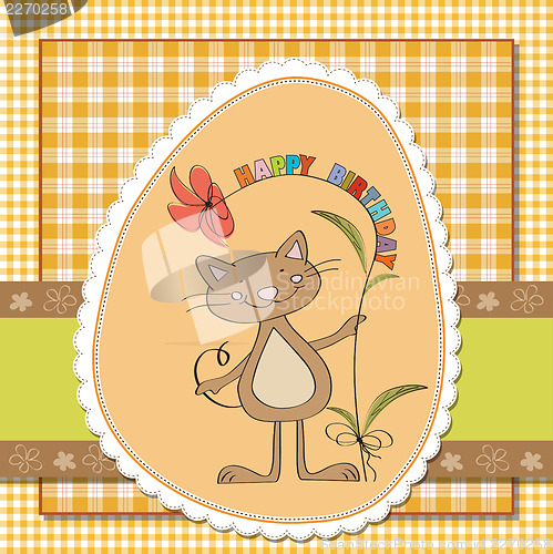 Image of birthday card with funny cat