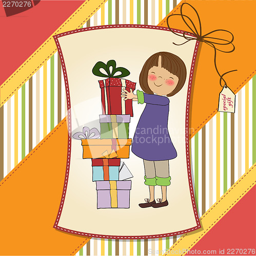 Image of young girl with gift