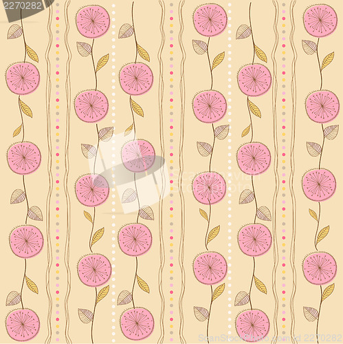 Image of seamless pattern background with flowers