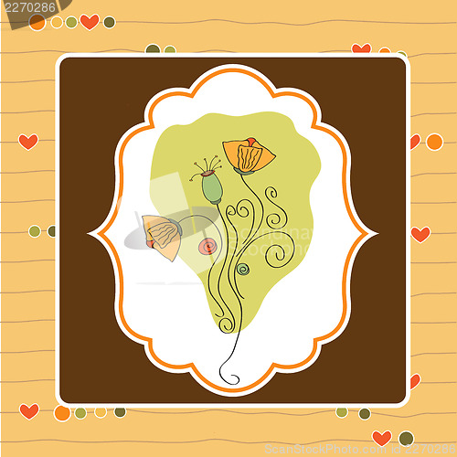 Image of thank you greeting card with flower
