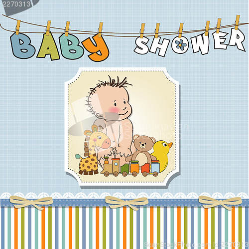 Image of baby boy shower card