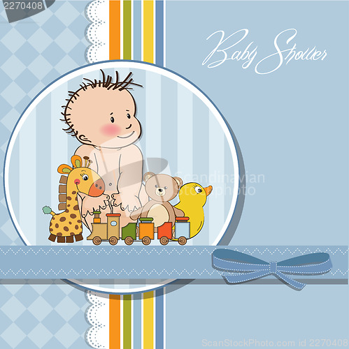 Image of baby boy shower card