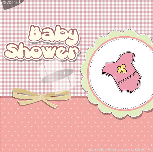 Image of new baby girl announcement card