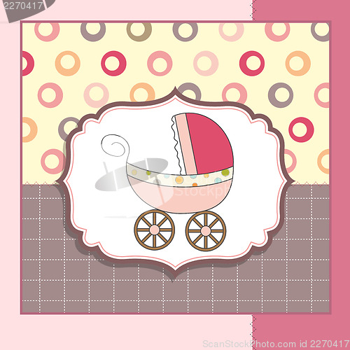Image of baby girl announcement card