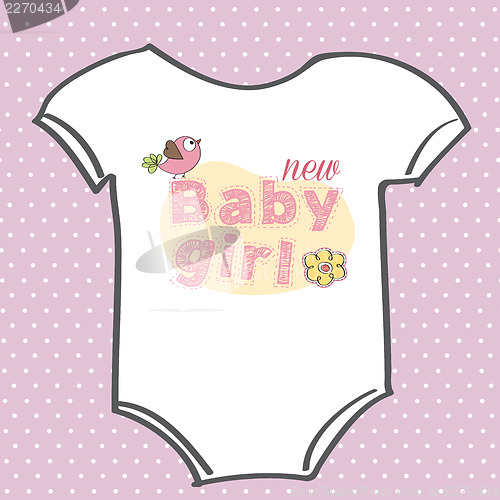 Image of baby girl announcement card