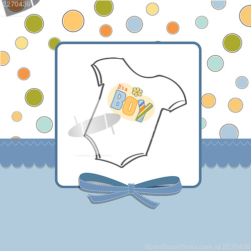 Image of baby boy announcement card