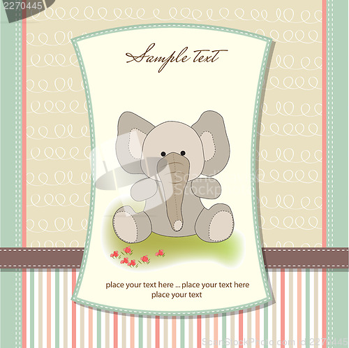Image of delicate greeting card with elephant