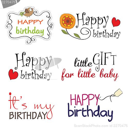 Image of Happy Birthday vector Lettering Series