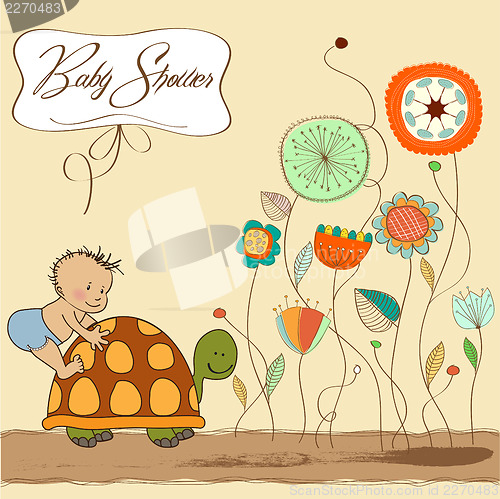 Image of funny baby boy announcement card