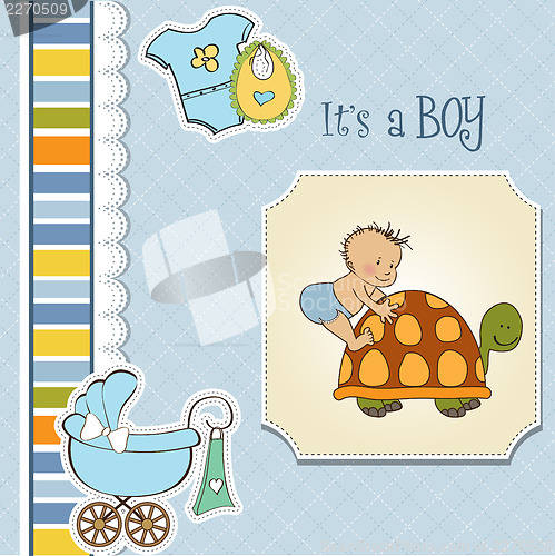 Image of funny baby boy announcement card