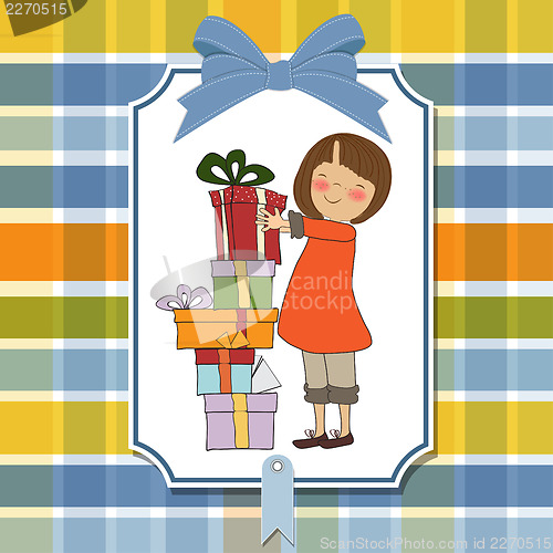 Image of young girl with gift
