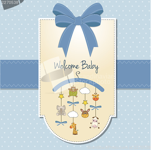 Image of welcome baby announcement card