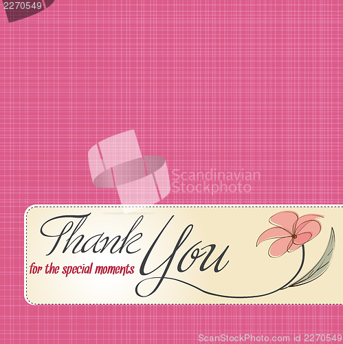 Image of thank you greeting card with flower
