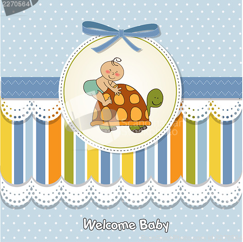 Image of funny baby boy announcement card