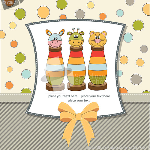 Image of childish card with toys