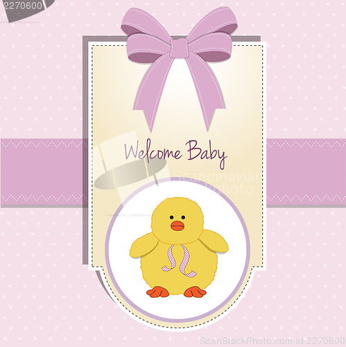 Image of baby girl vector card