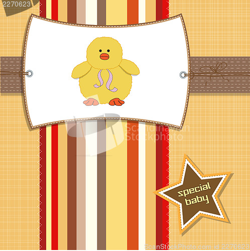 Image of baby shower card with little duc