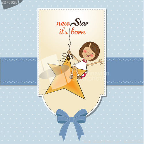 Image of new star it's born.welcome baby card