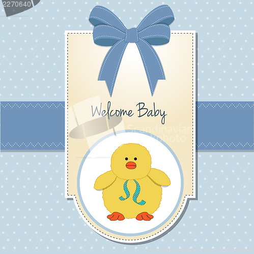 Image of new baby boy welcome card
