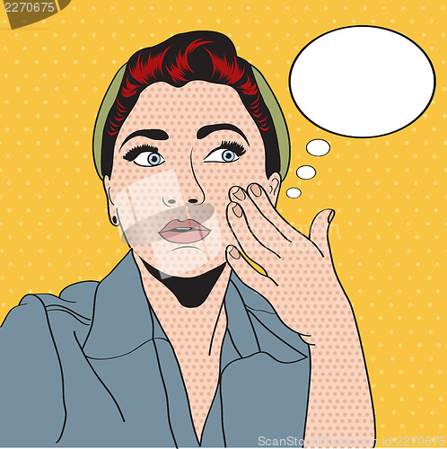 Image of vintage pop art girl