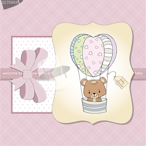 Image of new baby girl announcement card