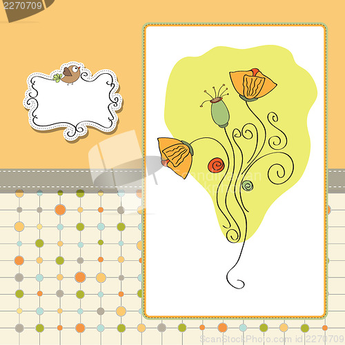 Image of thank you greeting card with flower