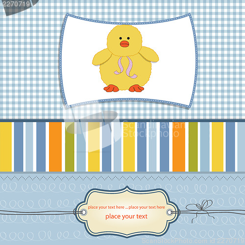 Image of new baby card with little duck