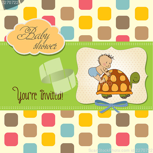 Image of funny baby boy announcement card