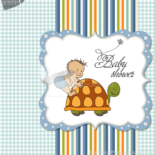 Image of funny baby boy announcement card