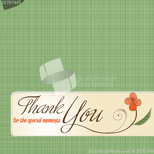 Image of thank you greeting card with flower