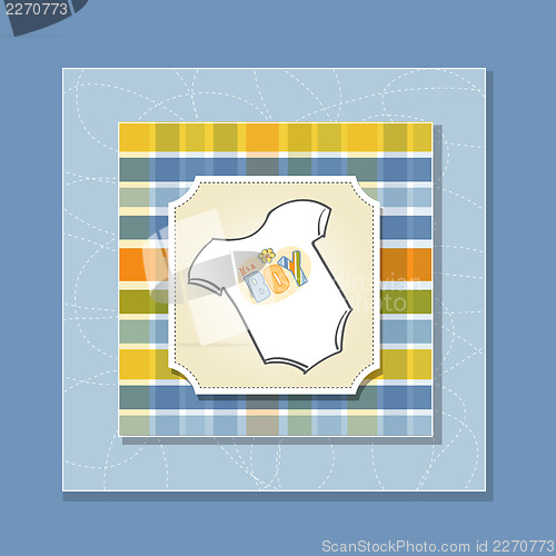 Image of baby boy announcement card