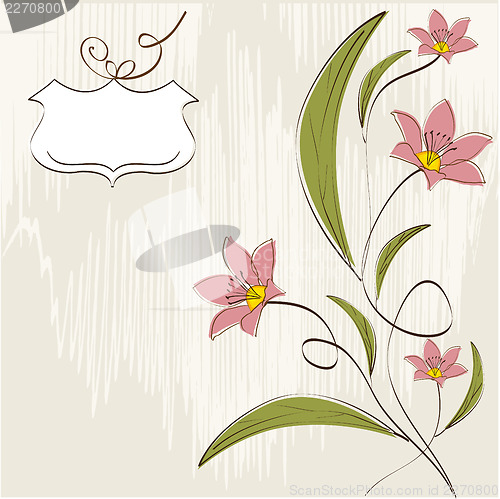 Image of seamless pattern background with flowers