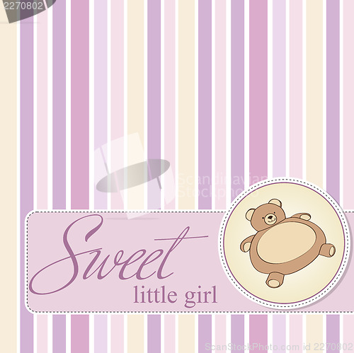 Image of baby shower card with teddy