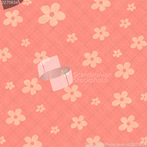 Image of seamless pattern background with flowers