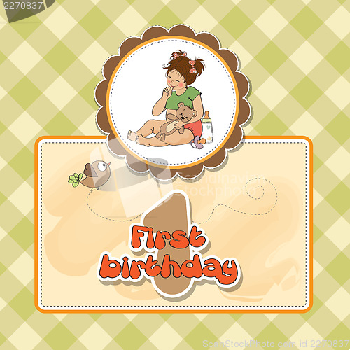 Image of little girl with at her first birthday