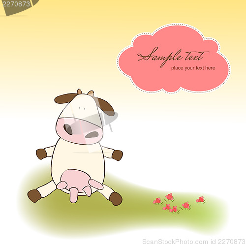 Image of fun greeting card with cow