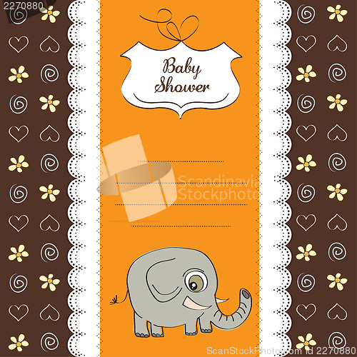 Image of romantic baby announcement card