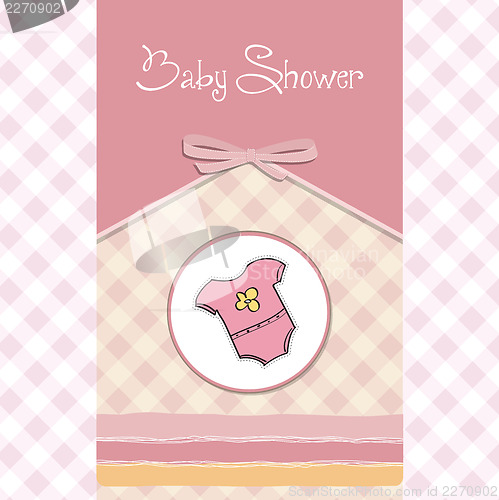 Image of new baby girl announcement card