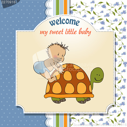 Image of funny baby boy announcement card