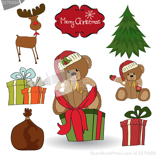 Image of Christmas decoration elements set