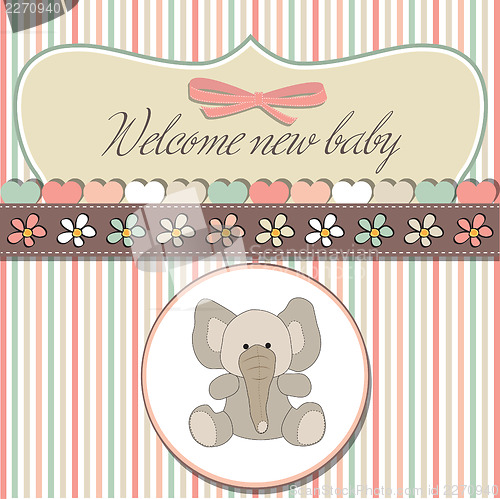 Image of romantic baby girl announcement card