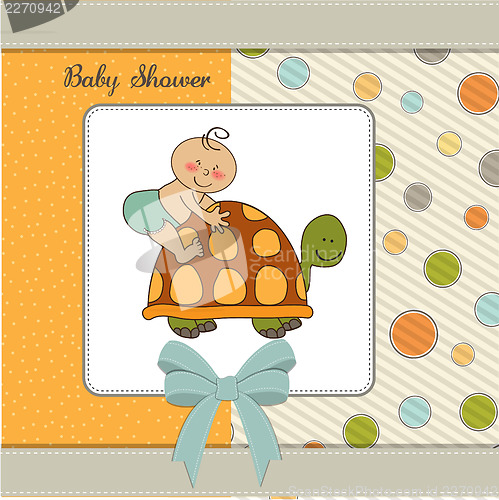 Image of funny baby boy announcement card